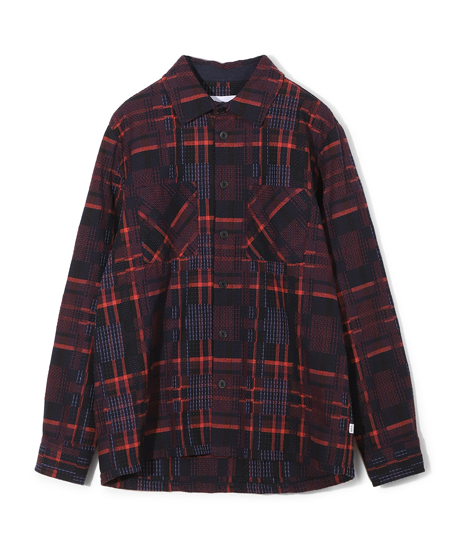 WAX シャツジャケット Wax London/ワックスロンドン】Whiting バスケット織チェック柄