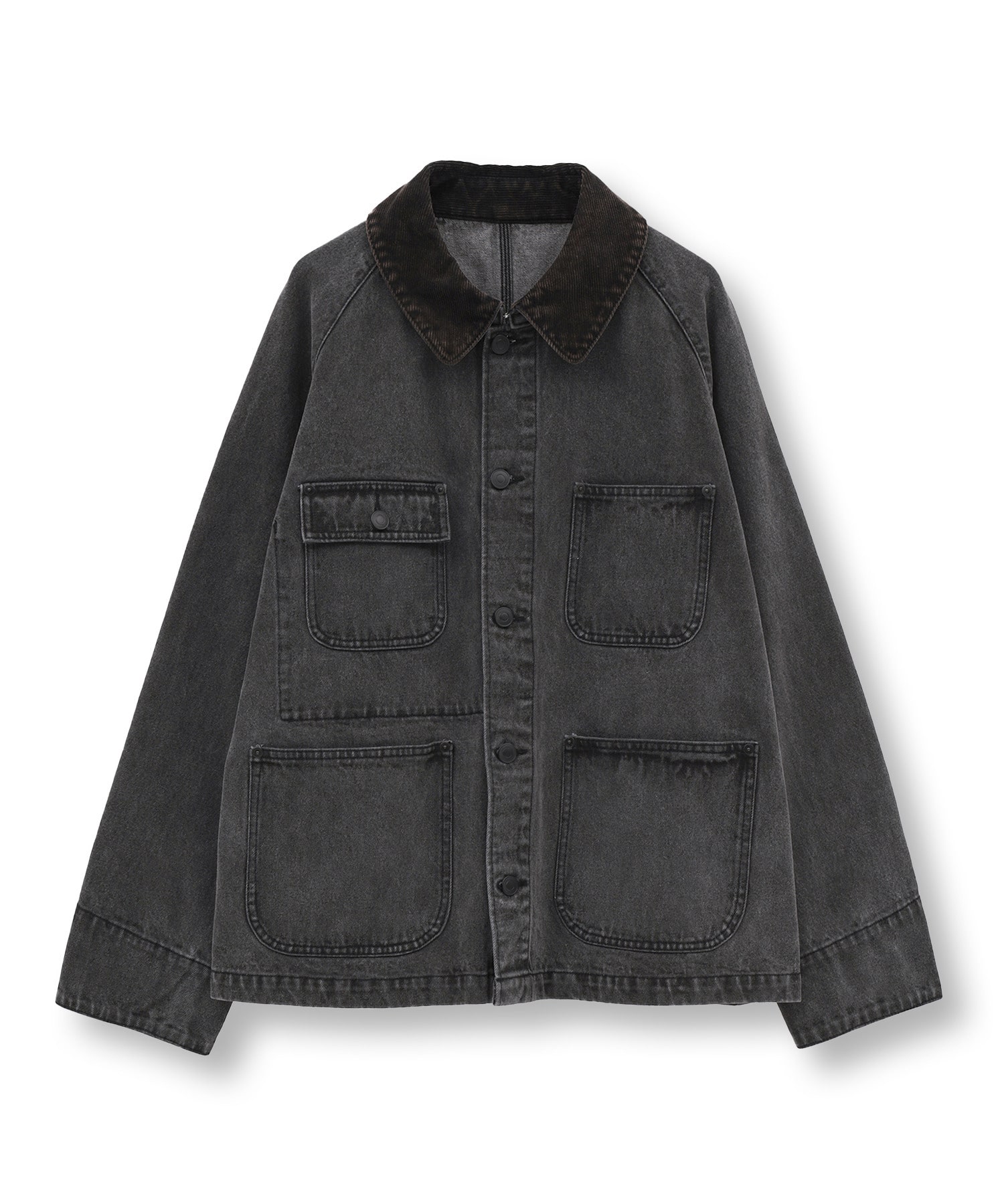 デニムカバーオールジャケット re_k デニムカバーオール デニムジャケット Mサイズ - メルカリ