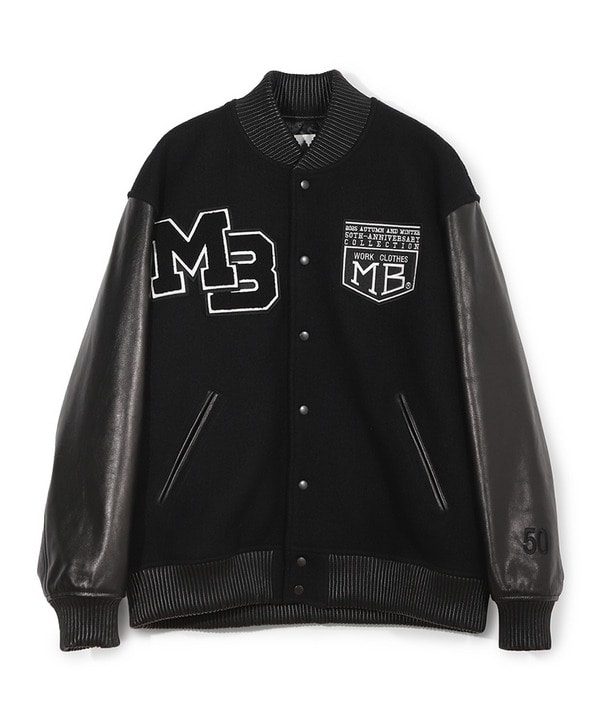 【50th Anniv . 菊池武夫】WOOL MELTON STADIUM JAMPER 詳細画像 ブラック 1