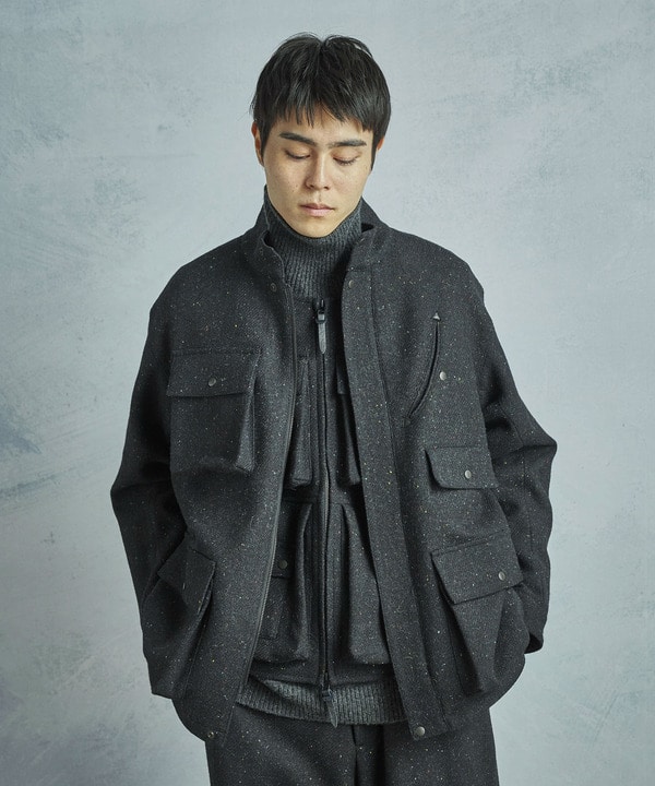 【50th Anniv . 菊池武夫】HARRIS TWEED COLOR NEP BLOUSON 詳細画像 15