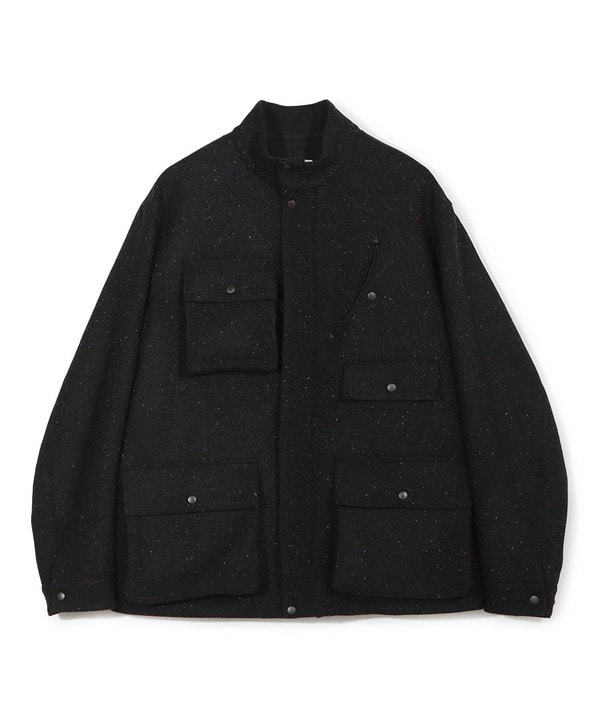 【50th Anniv . 菊池武夫】HARRIS TWEED COLOR NEP BLOUSON 詳細画像 ブラック 1