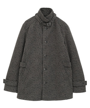 スタンドカラーウールヘリンボーンブルゾン