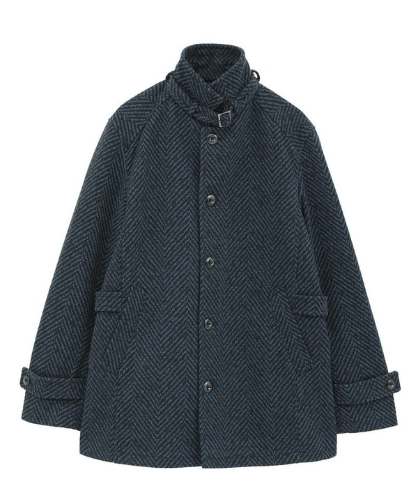 スタンドカラーウールヘリンボーンブルゾン 詳細画像 1