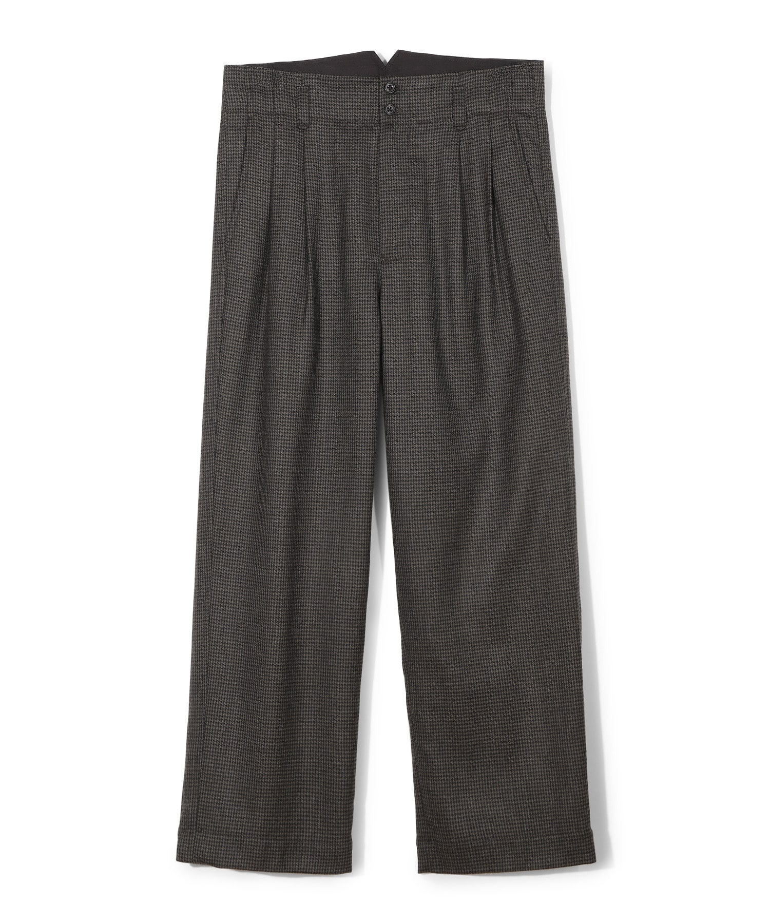 メンズビギ（MEN’S BIGI）/【50th Anniv ． 中田 慎介】 COTTON TWILL x WOOL HOUND’S T 50th Anniv . 中田 慎介】 WOOL HOUND'S TOOTH WIDE PANTS