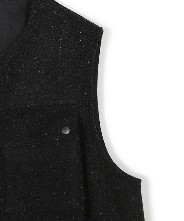【50th Anniv . 菊池武夫】HARRIS TWEED COLOR NEP VEST  詳細画像 3