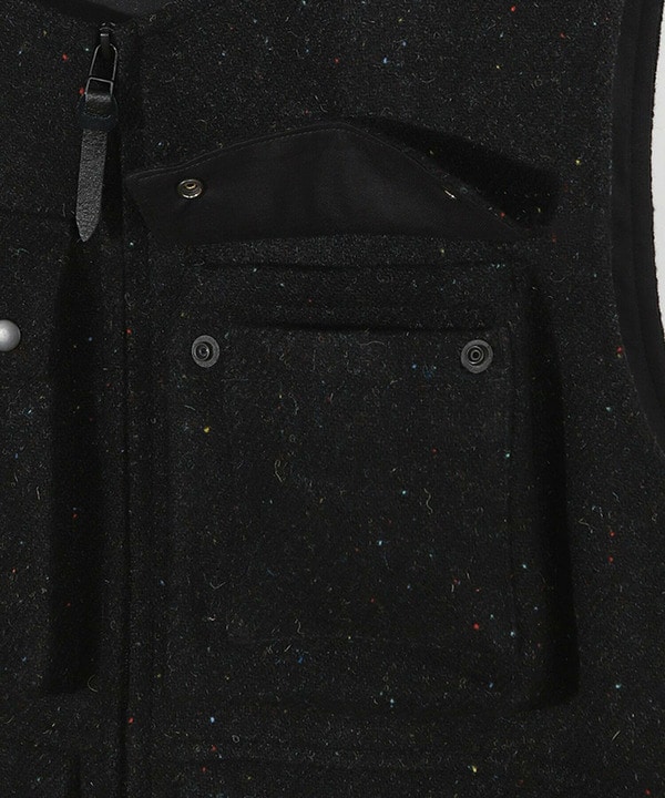 【50th Anniv . 菊池武夫】HARRIS TWEED COLOR NEP VEST  詳細画像 4