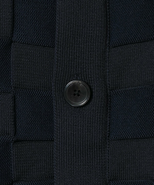 【ACTIVE TAILOR/アクティブテイラー】リンクスブロックジャカードカーディガン 詳細画像 2