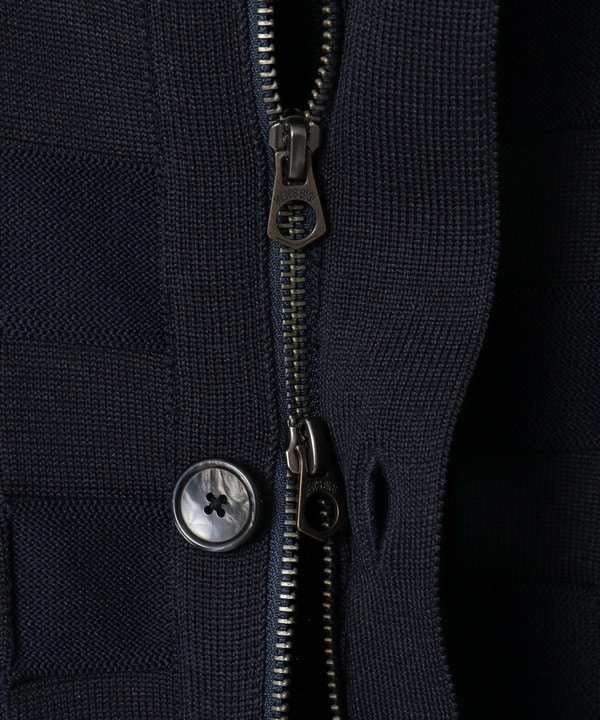 【ACTIVE TAILOR/アクティブテイラー】リンクスブロックジャカードカーディガン 詳細画像 3