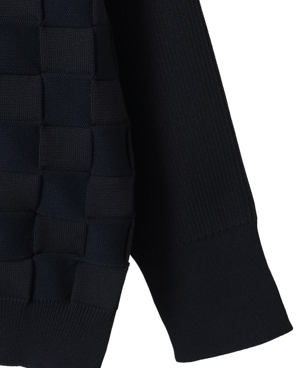 【ACTIVE TAILOR/アクティブテイラー】リンクスブロックジャカードカーディガン 詳細画像 4