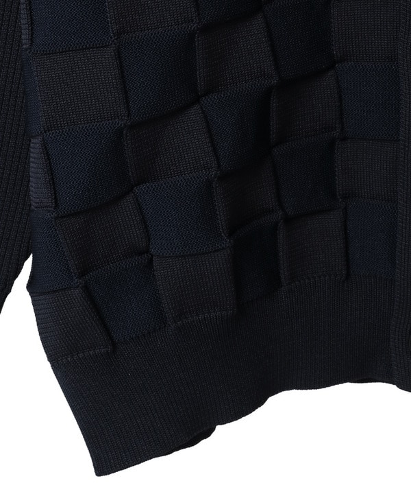 【ACTIVE TAILOR/アクティブテイラー】リンクスブロックジャカードカーディガン 詳細画像 5