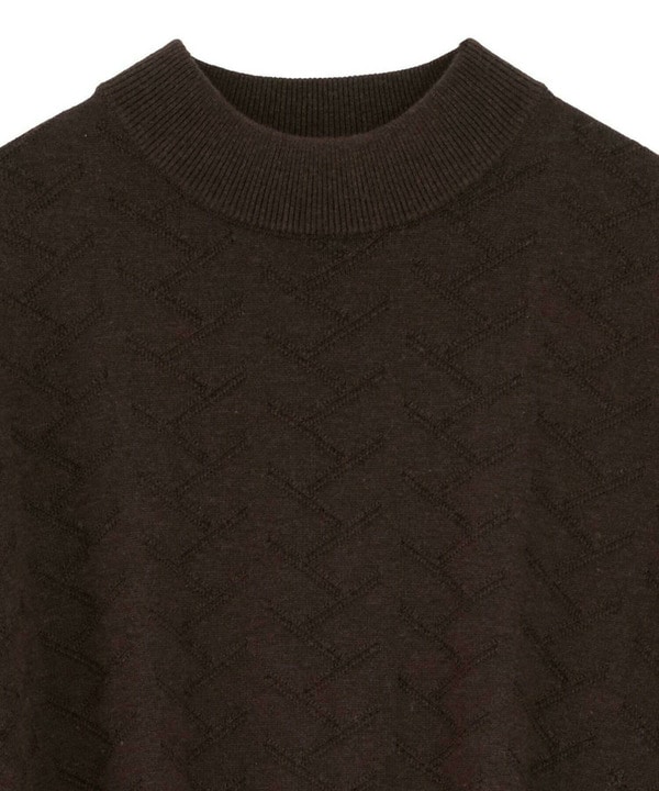 【ACTIVE TAILOR/アクティブテイラー】12Gジャカードモックネックニット 詳細画像 13