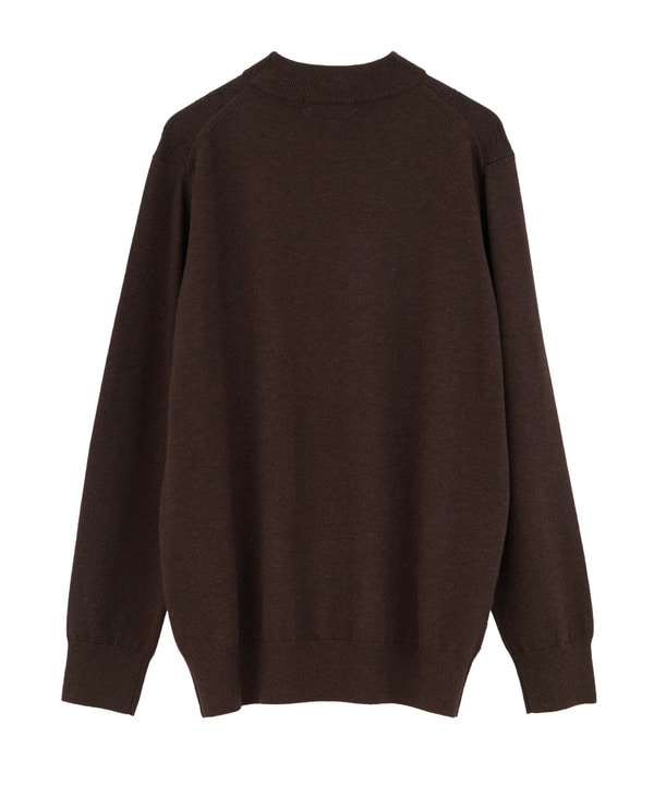 【ACTIVE TAILOR/アクティブテイラー】12Gジャカードモックネックニット 詳細画像 4