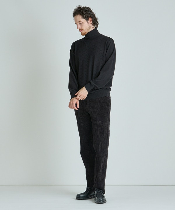 【ACTIVE TAILOR/アクティブテイラー】12Gジャカードタートルネックニット 詳細画像 10