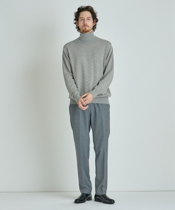 【ACTIVE TAILOR/アクティブテイラー】12Gジャカードタートルネックニット 詳細画像 9