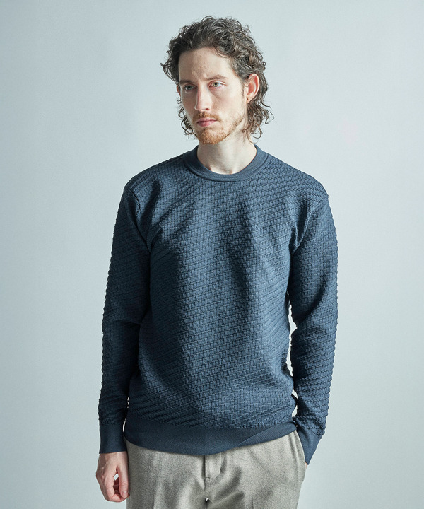 【COLE HAAN/コール ハーン】別注ブリスタージャガードハイゲージニットTEE＜マシンウォッシャブル＞ 詳細画像 10
