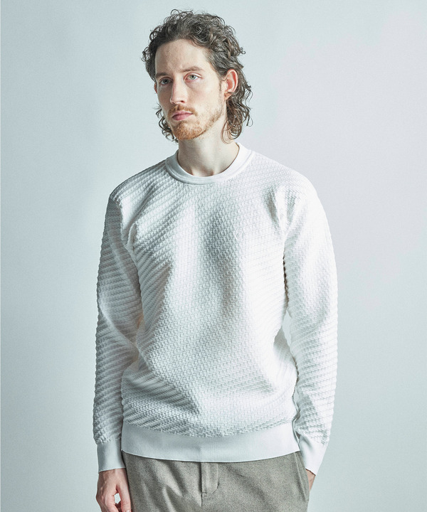 【COLE HAAN/コール ハーン】別注ブリスタージャガードハイゲージニットTEE＜マシンウォッシャブル＞ 詳細画像 13