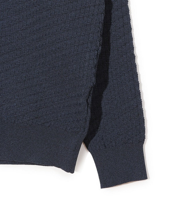 【COLE HAAN/コール ハーン】別注ブリスタージャガードハイゲージニットTEE<マシンウォッシャブル> 詳細画像 4