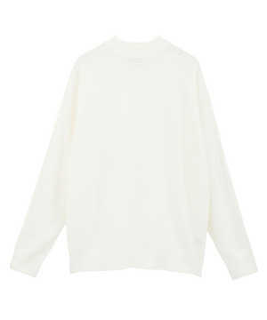 12Gジャカードモックネックニット