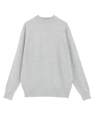 12Gジャカードモックネックニット