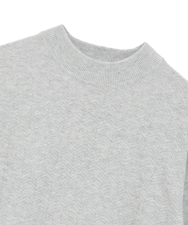 12Gジャカードモックネックニット 詳細画像 1