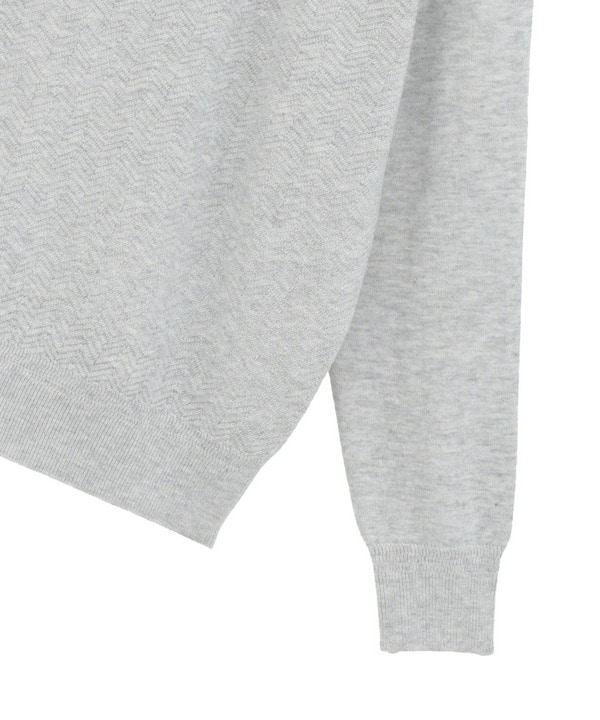 12Gジャカードモックネックニット 詳細画像 2