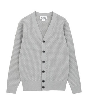 12Gブリスター柄カーディガン