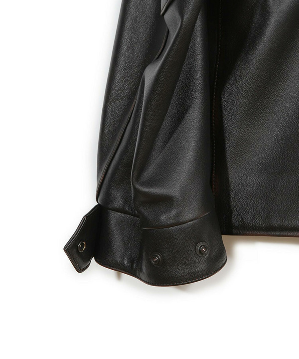 【50th Anniv . 菊池武夫】AGED SHEEPSKIN LEATHER JACKET  詳細画像 10