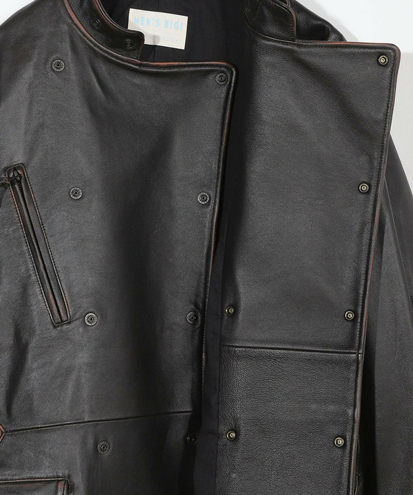 【50th Anniv . 菊池武夫】AGED SHEEPSKIN LEATHER JACKET  詳細画像 11