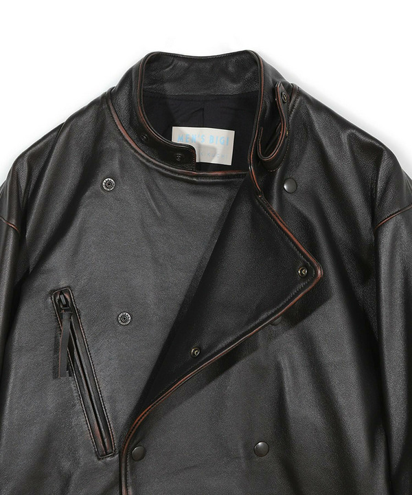 【50th Anniv . 菊池武夫】AGED SHEEPSKIN LEATHER JACKET  詳細画像 2