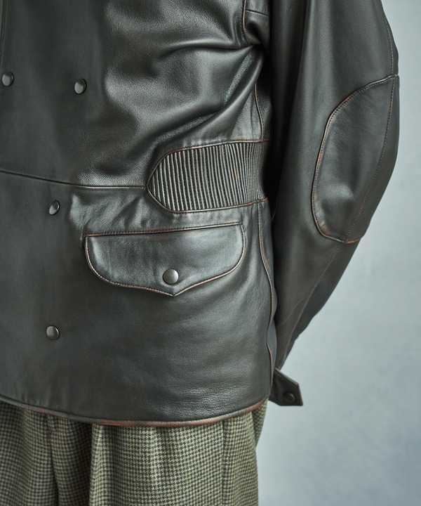 【50th Anniv . 菊池武夫】AGED SHEEPSKIN LEATHER JACKET  詳細画像 21