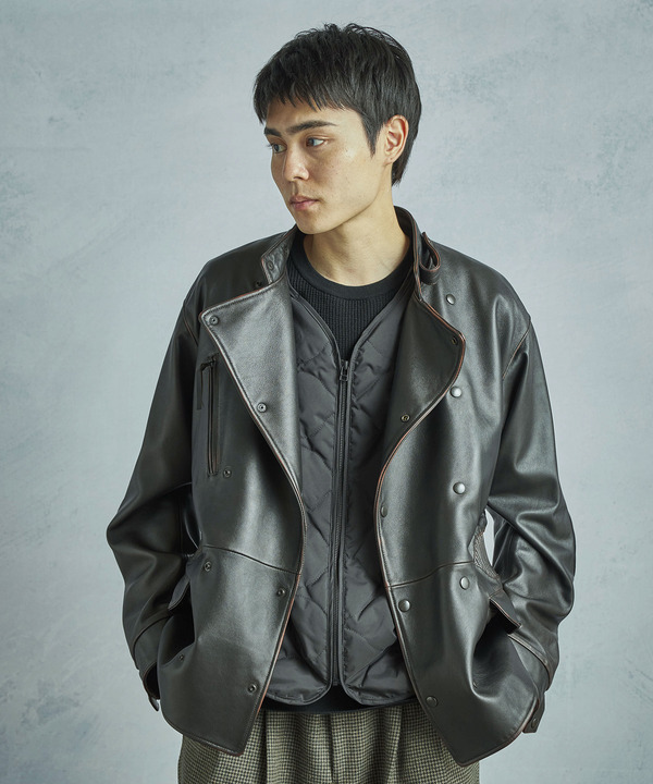 【50th Anniv . 菊池武夫】AGED SHEEPSKIN LEATHER JACKET  詳細画像 25
