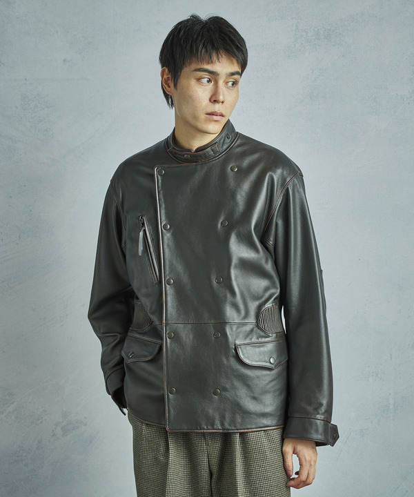 【50th Anniv . 菊池武夫】AGED SHEEPSKIN LEATHER JACKET  詳細画像 26