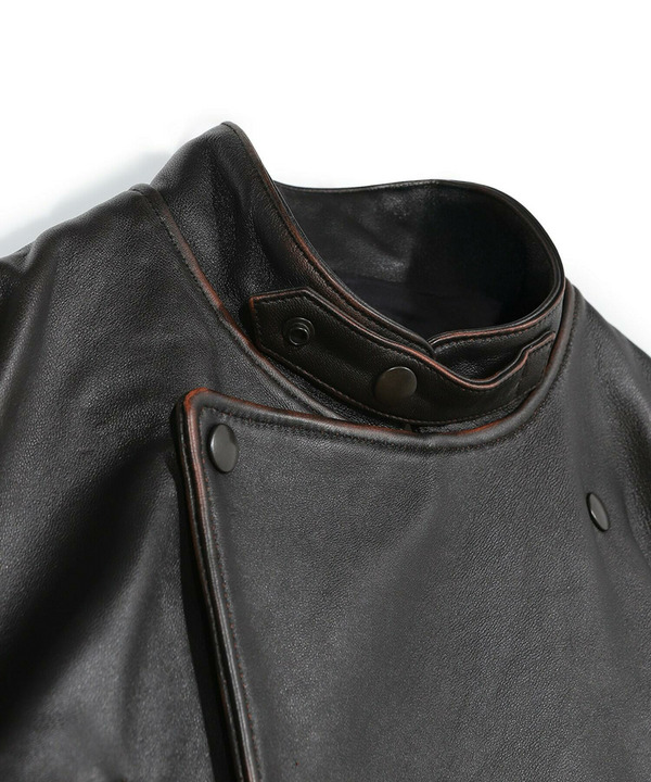 【50th Anniv . 菊池武夫】AGED SHEEPSKIN LEATHER JACKET  詳細画像 4