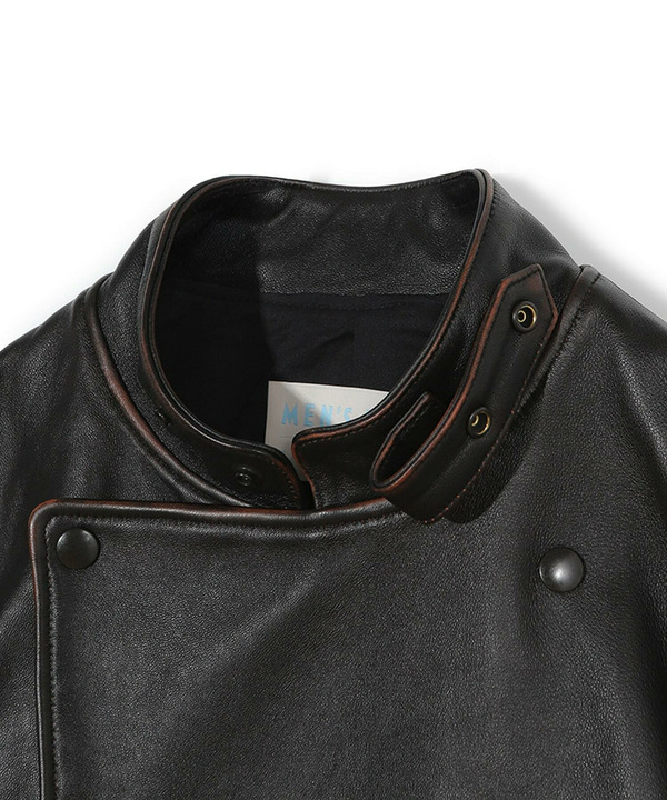 【50th Anniv . 菊池武夫】AGED SHEEPSKIN LEATHER JACKET  詳細画像 5