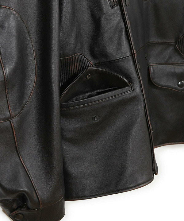 【50th Anniv . 菊池武夫】AGED SHEEPSKIN LEATHER JACKET  詳細画像 9
