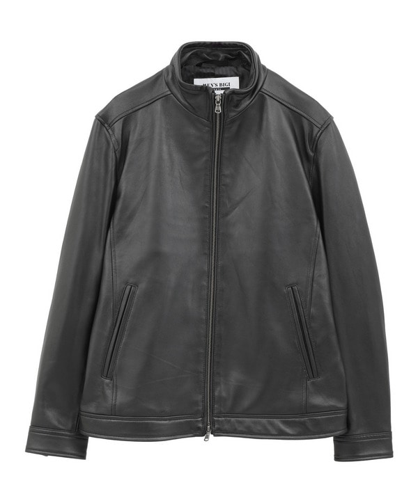 スタンドカラーシングルライダース 詳細画像 ブラック 1