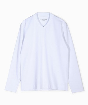 【ACTIVE TAILOR/アクティブテイラー】シルケットスムースVネック長袖Tシャツ