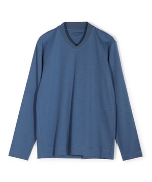 【ACTIVE TAILOR/アクティブテイラー】シルケットスムースVネック長袖Tシャツ