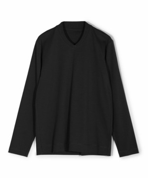 【ACTIVE TAILOR/アクティブテイラー】シルケットスムースVネック長袖Tシャツ