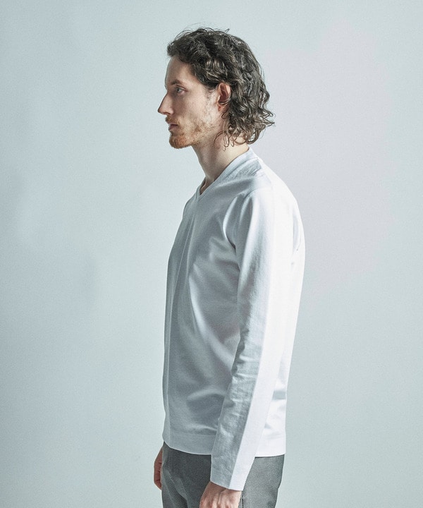 【ACTIVE TAILOR/アクティブテイラー】シルケットスムースVネック長袖Tシャツ 詳細画像 10