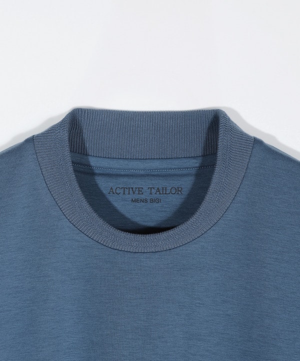 【ACTIVE TAILOR/アクティブテイラー】シルケットスムースクルーネック長袖Tシャツ 詳細画像 1