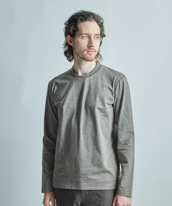 【ACTIVE TAILOR/アクティブテイラー】シルケットスムースクルーネック長袖Tシャツ 詳細画像 15