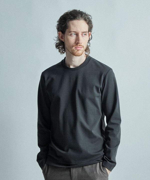 【ACTIVE TAILOR/アクティブテイラー】シルケットスムースクルーネック長袖Tシャツ 詳細画像 16