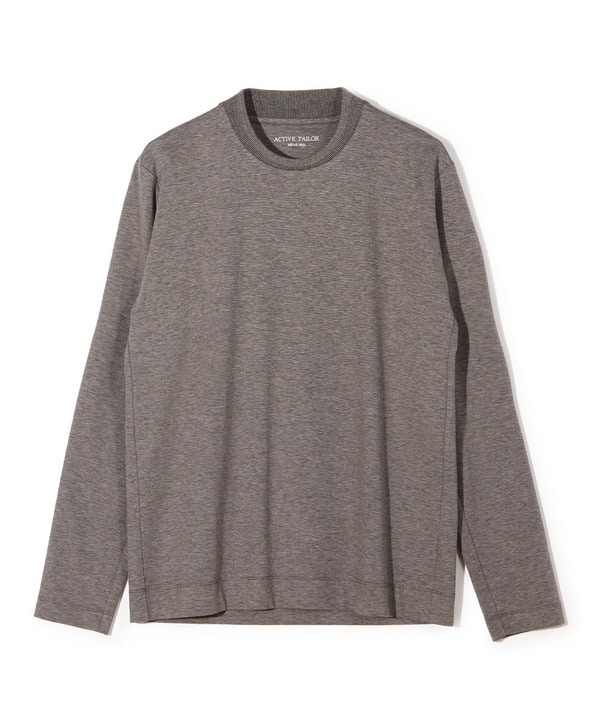 【ACTIVE TAILOR/アクティブテイラー】シルケットスムースクルーネック長袖Tシャツ 詳細画像 ブラウン 1