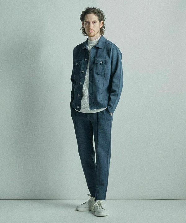 ニットコンビ モックネック長袖Tシャツ 詳細画像 8