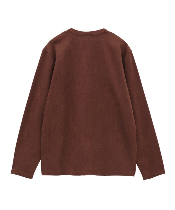 ニットコンビ フェイクスエード長袖Tシャツ 詳細画像 14