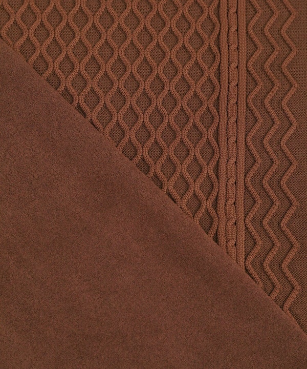 ニットコンビ フェイクスエード長袖Tシャツ 詳細画像 15