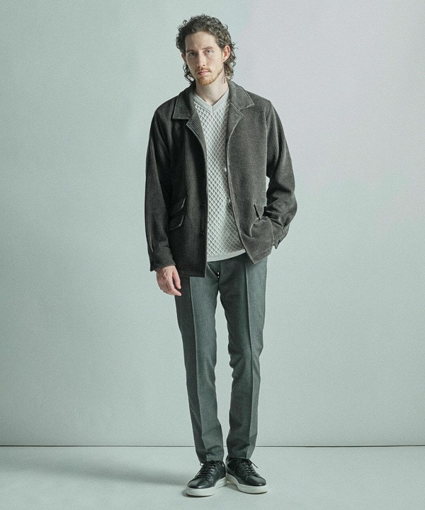 ニットコンビ フェイクスエード長袖Tシャツ 詳細画像 7