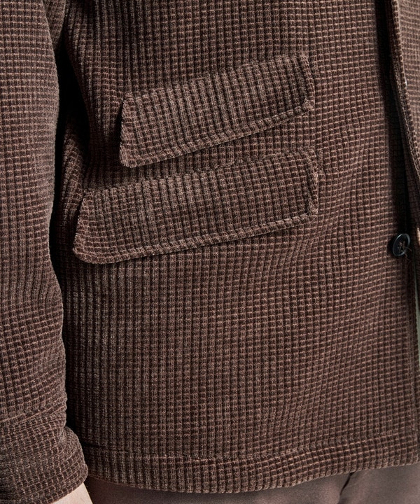 ベロア調コールワッフル カバーオールジャケット 詳細画像 17