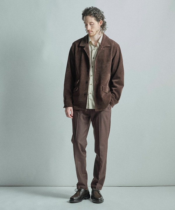 ベロア調コールワッフル カバーオールジャケット 詳細画像 8